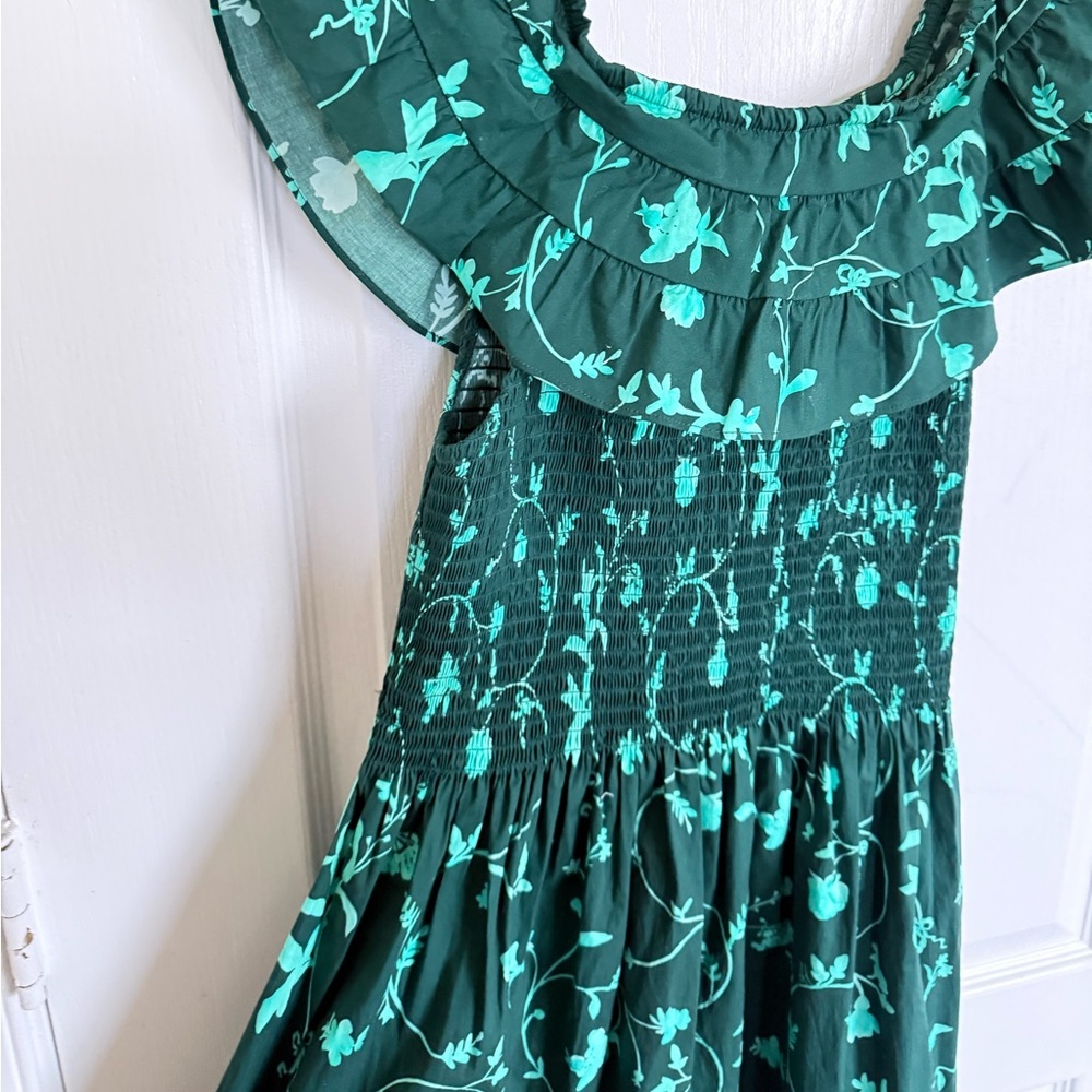 Hill House Akilah Midi Dress in Green Botanical - Picture 7 of 7